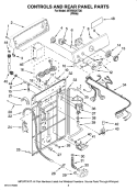 CONTROLS AND REAR PANEL PARTS Diagram and Parts List for MTW5620TQ0  Maytag Washer
