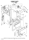 CABINET PARTS Diagram and Parts List for NED5400TQ0  Amana Dryer