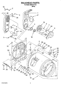 BULKHEAD PARTS Diagram and Parts List for MGD5707TQ1  Maytag Dryer