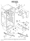 LINER PARTS Diagram and Parts List for MTB1551VEW00  Maytag Refrigerator