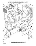UPPER AND LOWER BULKHEAD PARTS Diagram and Parts List for MLG24PDAGW0  Maytag Dryer