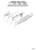 CONTROL PANEL PARTS Diagram and Parts List for MDB9750BWW10  Maytag Dishwasher