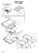 SHELF PARTS, OPTIONAL PARTS Diagram and Parts List for ATF1822MRE01  Amana Refrigerator