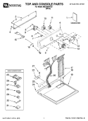 TOP AND CONSOLE PARTS Diagram and Parts List for MED5640TQ0  Maytag Dryer