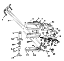 MAIN & BRUSH ASSEMBLY Diagram and Parts List for L1405--- L1405--- Hoover Upright Vacuum