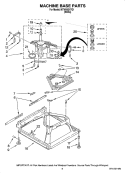 MACHINE BASE PARTS Diagram and Parts List for MTW5621TQ1  Maytag Washer