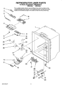 REFRIGERATOR LINER PARTS Diagram and Parts List for JBR2286KES12  Jenn-Air Refrigerator