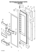 REFRIGERATOR DOOR PARTS Diagram and Parts List for JS42PPDUDB00  Jenn-Air Refrigerator