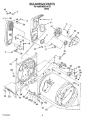 BULKHEAD PARTS Diagram and Parts List for MGD5740TQ1  Maytag Dryer