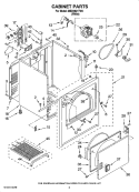 CABINET PARTS Diagram and Parts List for MED5821TW0  Maytag Dryer