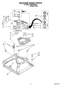 MACHINE BASE PARTS Diagram and Parts List for YMET3800TW1  Maytag Washer Dryer Combo