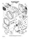 BULKHEAD PARTS Diagram and Parts List for MDE25PDAZWO  Maytag Dryer