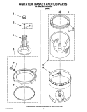 AGITATOR, BASKET AND TUB PARTS Diagram and Parts List for MAT14PDAXW1  Maytag Washer