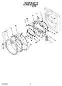 DOOR PARTS Diagram and Parts List for MDG22PDBXW0  Maytag Dryer