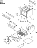 OVEN Diagram and Parts List for JTRH36GT36C  Maytag Range