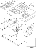 SURFACE BURNER Diagram and Parts List for JTRH430  Maytag Range