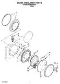 DOOR AND LATCH PARTS Diagram and Parts List for MAH22PDAXW0  Maytag Washer