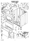 CABINET PARTS Diagram and Parts List for MDG17MNAWW1  Maytag Dryer