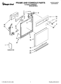 Part Location Diagram of WP3374010 Whirlpool Dishwasher Door Panel Retainer Strip