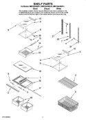 SHELF PARTS Diagram and Parts List for MBF2254HEB14  Maytag Refrigerator