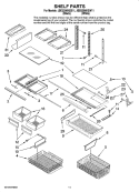 SHELF PARTS Diagram and Parts List for JBD2286KEB11  Jenn-Air Refrigerator
