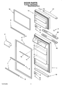 DOOR PARTS Diagram and Parts List for CTB1832VRD01  Magic Chef Refrigerator