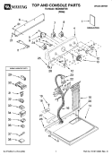 TOP AND CONSOLE PARTS Diagram and Parts List for MGD5805TW0  Maytag Dryer