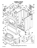 CABINET PARTS Diagram and Parts List for MDE17CSAGW0  Maytag Dryer