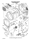 BULKHEAD PARTS Diagram and Parts List for MDE22PDBYW0  Maytag Dryer