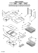 SHELF PARTS Diagram and Parts List for ABB2222FEB11  Amana Refrigerator