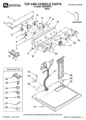 TOP AND CONSOLE PARTS Diagram and Parts List for YMED5900TW1  Maytag Dryer