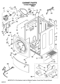 CABINET PARTS Diagram and Parts List for MGD9600SQ0  Maytag Dryer