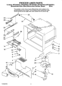 FREEZER LINER PARTS Diagram and Parts List for MFF2558VEQ10  Maytag Refrigerator