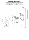 DISPENSER FRONT PARTS Diagram and Parts List for MFI2067AEQ12  Maytag Refrigerator