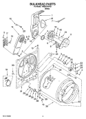 BULKHEAD PARTS, OPTIONAL PARTS (NOT INCLUDED) Diagram and Parts List for YMED5740TQ1  Maytag Dryer