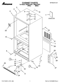 CABINET PARTS Diagram and Parts List for ABB2221FEB1  Amana Refrigerator