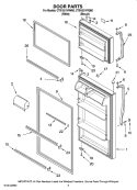 DOOR PARTS Diagram and Parts List for CTB1821VRQ00  Magic Chef Refrigerator
