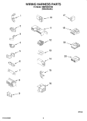 WIRING HARNESS PARTS Diagram and Parts List for 7MMPD6845TM0  Maytag Washer
