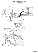 MACHINE BASE PARTS Diagram and Parts List for 7MMSL7959TW0  Maytag Washer