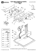 TOP AND CONSOLE PARTS Diagram and Parts List for MED5921TW0  Maytag Dryer