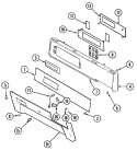 CONTROL PANEL (DRYER) Diagram and Parts List for MLE19PRAYW  Maytag Washer Dryer Combo