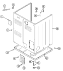 CABINET (REAR) Diagram and Parts List for MDG10PDABW  Maytag Dryer