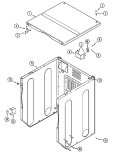 Part Location Diagram of 33002058 Whirlpool COVER, TOP (WHT)