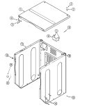 CABINET - FRONT (UPPER) Diagram and Parts List for MUG15PDAGW  Maytag Dryer