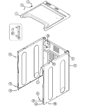 CABINET - FRONT Diagram and Parts List for MDG16PDAEW  Maytag Dryer