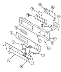 CONTROL PANEL Diagram and Parts List for MLG23PDAGW  Maytag Dryer