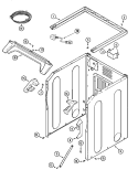 CABINET - FRONT (LOWER) Diagram and Parts List for MLG23PDAGW  Maytag Dryer