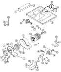 MOTOR DRIVE Diagram and Parts List for MDE10PDEGL  Maytag Dryer