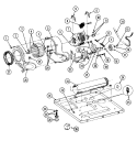 MOTOR DRIVE, BLOWER & BASE FRAME Diagram and Parts List for MDE26PCAEW  Maytag Dryer