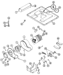 MOTOR DRIVE Diagram and Parts List for MDE11MNAGW  Maytag Dryer